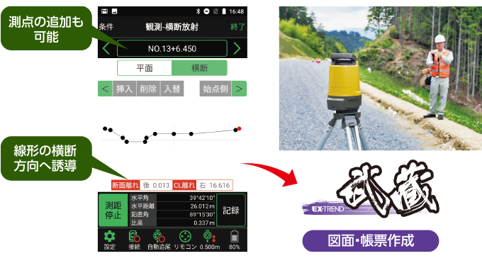 手間なく観測＆図面化