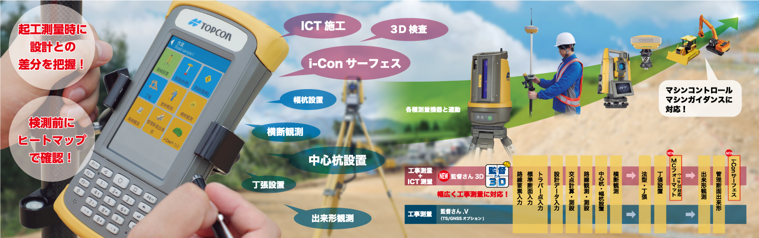 ICT 活用工事で活躍するリアルタイム機能満載！