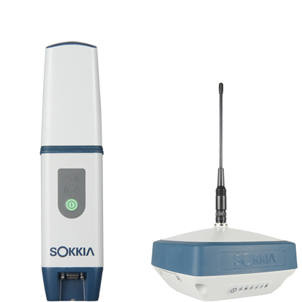 連動する測量機器　GNSS受信機