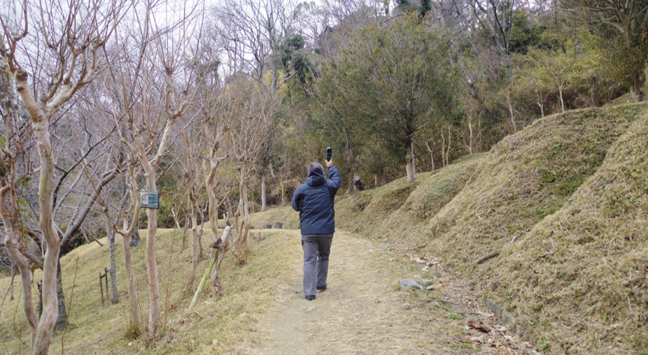 計測中の様子。