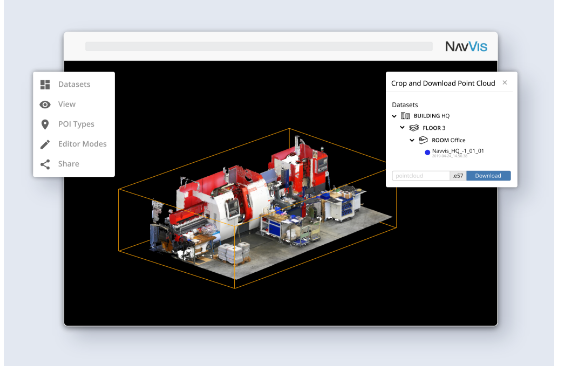 NavVis IVION　点群ビューによる 立体的な現場把握