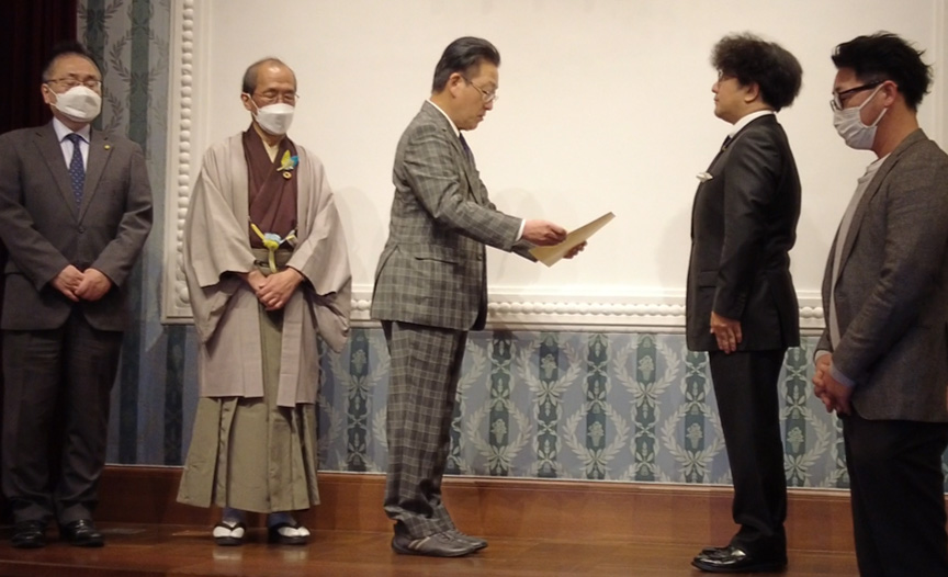 田中 京都市会議長より感謝状が渡された。