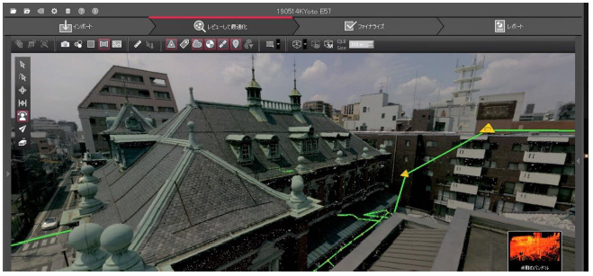  Leica BLK360 で取得した京都文化博物館の点群データ