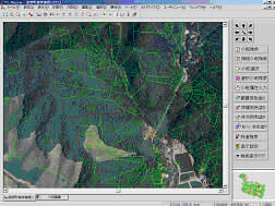 航空写真と林班図