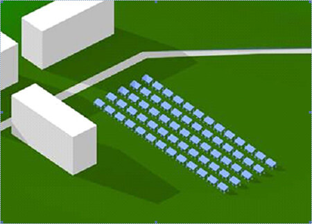 福井コンピュータ製3D土木施工システム TREND-COREサンプルデータ 日当たりシミュレート