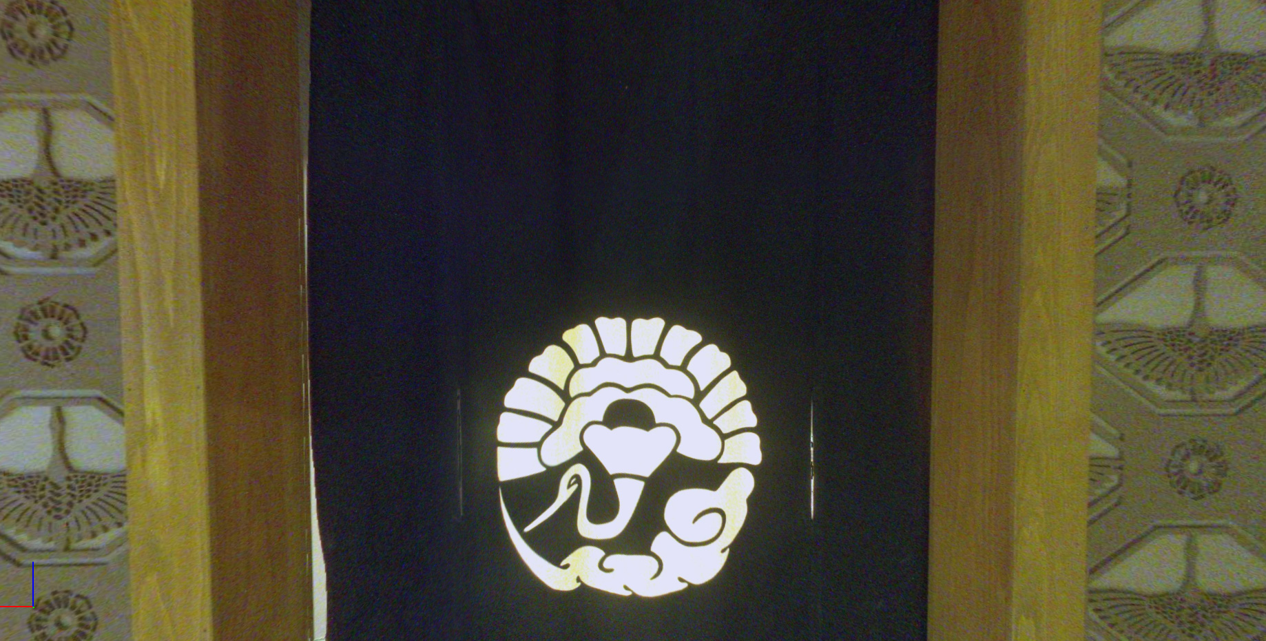 ４.計測したパノラマ画像。  鳥屋口の揚幕です。映画『国宝』