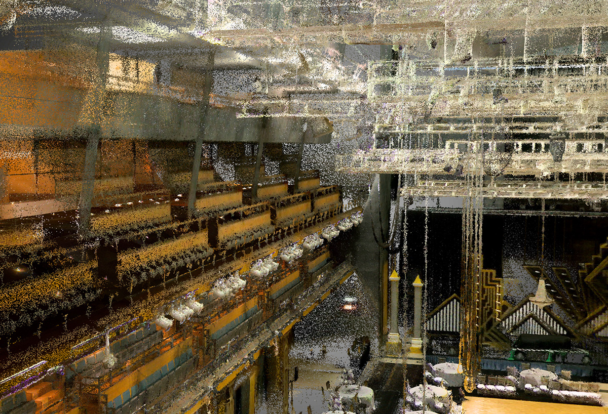 Lixel L2Pro　3階 点群数：265,259,291 　　　 (2億6千万点) トータルステーション 任意座標点：6点