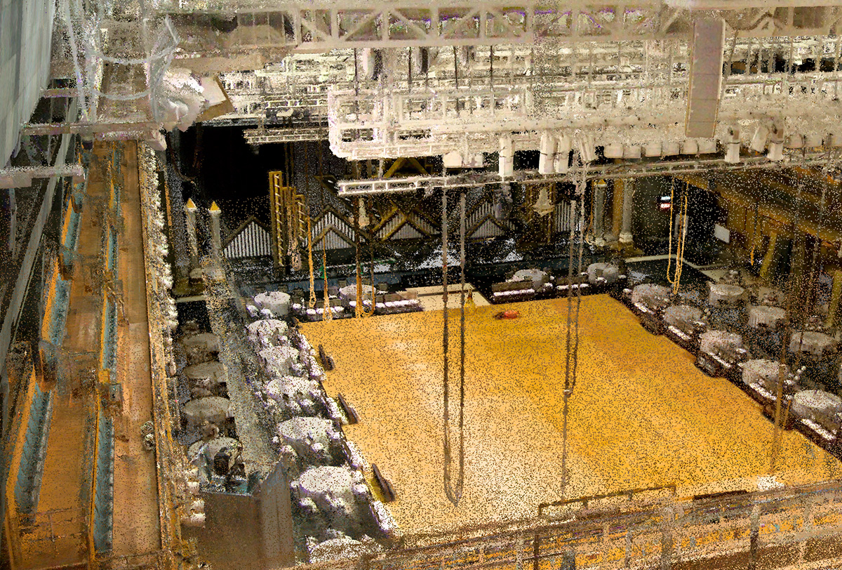 Lixel L2Pro　4階 点群数：333,945,189 　　　 (3億3千万点) トータルステーション 任意座標点：4点